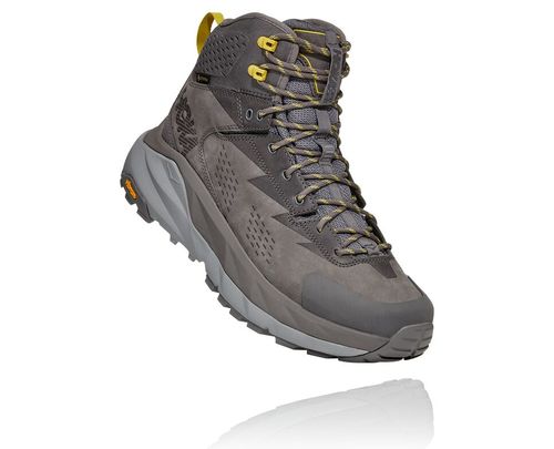 Hoka One One Herre Kaha Gore-tex Fjellsko Charcoal Grå/Grønn Sheen Norge-32RVH